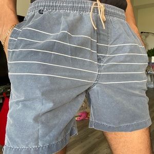 Mens Cotton On Faded Navy Blue Swim Shorts